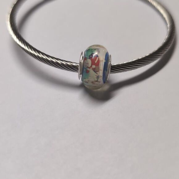 Silver‎ Christmas "Santa Claus" Charm for Pandora Style Bracelet - Picture 1 of 5